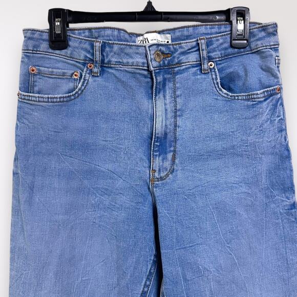 ZARA Bootcut Flared Blue Jeans Denim Women's Size 10 Classic Western Retro Cute - Picture 2 of 10